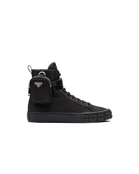 prada gabardine sneaker|Prada gabardine high top sneakers.